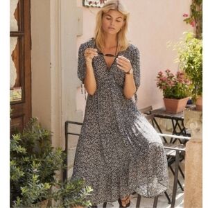 AUGUSTE The Label Marlowe Rye Midi Dress Charcoal  US 8